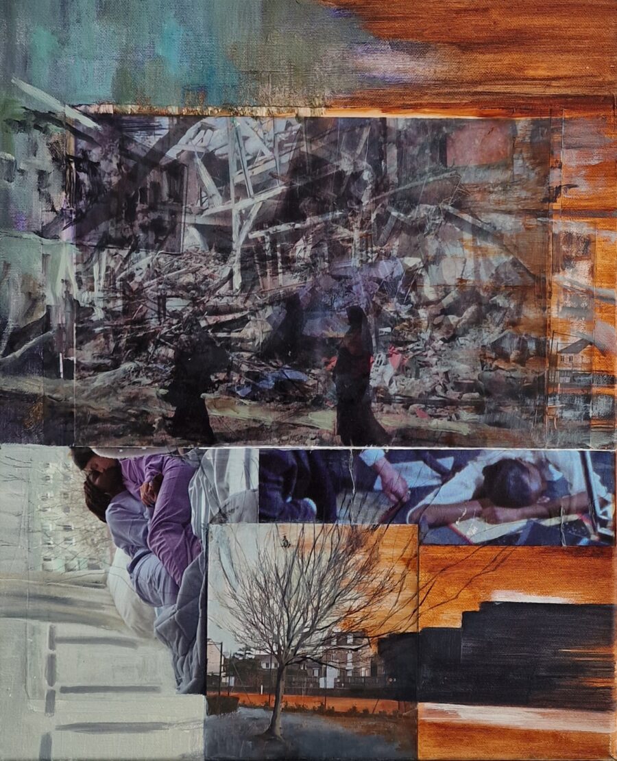 Women and ruins