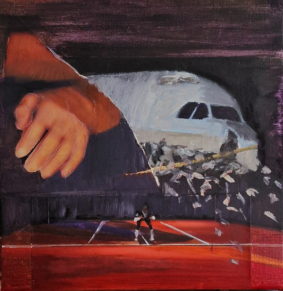 Plane and football